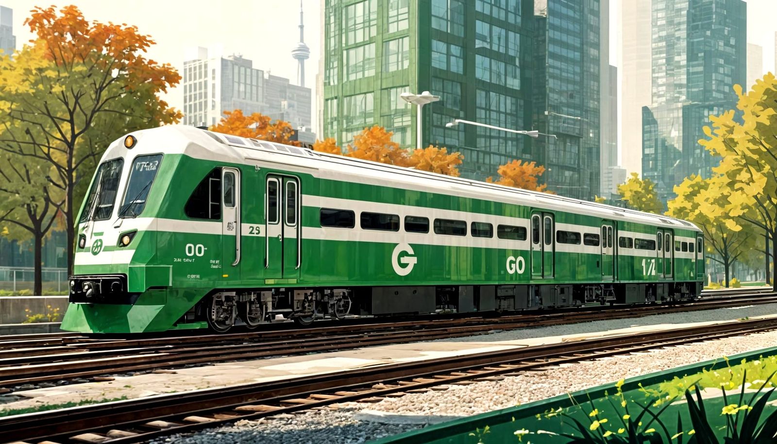 Toronto GO Train in a Futuristic Architectural Style