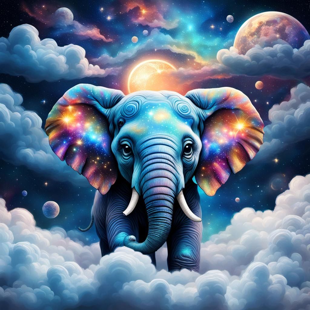 Cosmic Baby Elephant As Holographic Illustration
