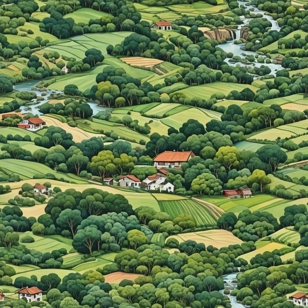 Simple AI Generated Landscape Image