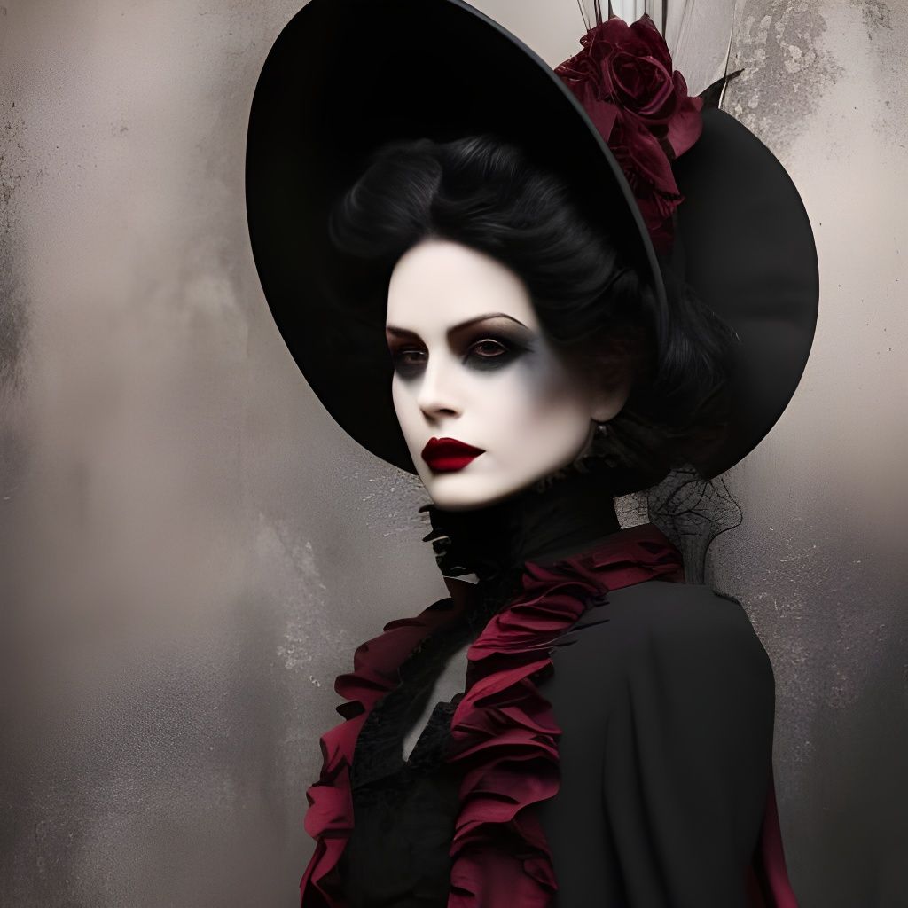 Vampire Portrait in Victorian Style