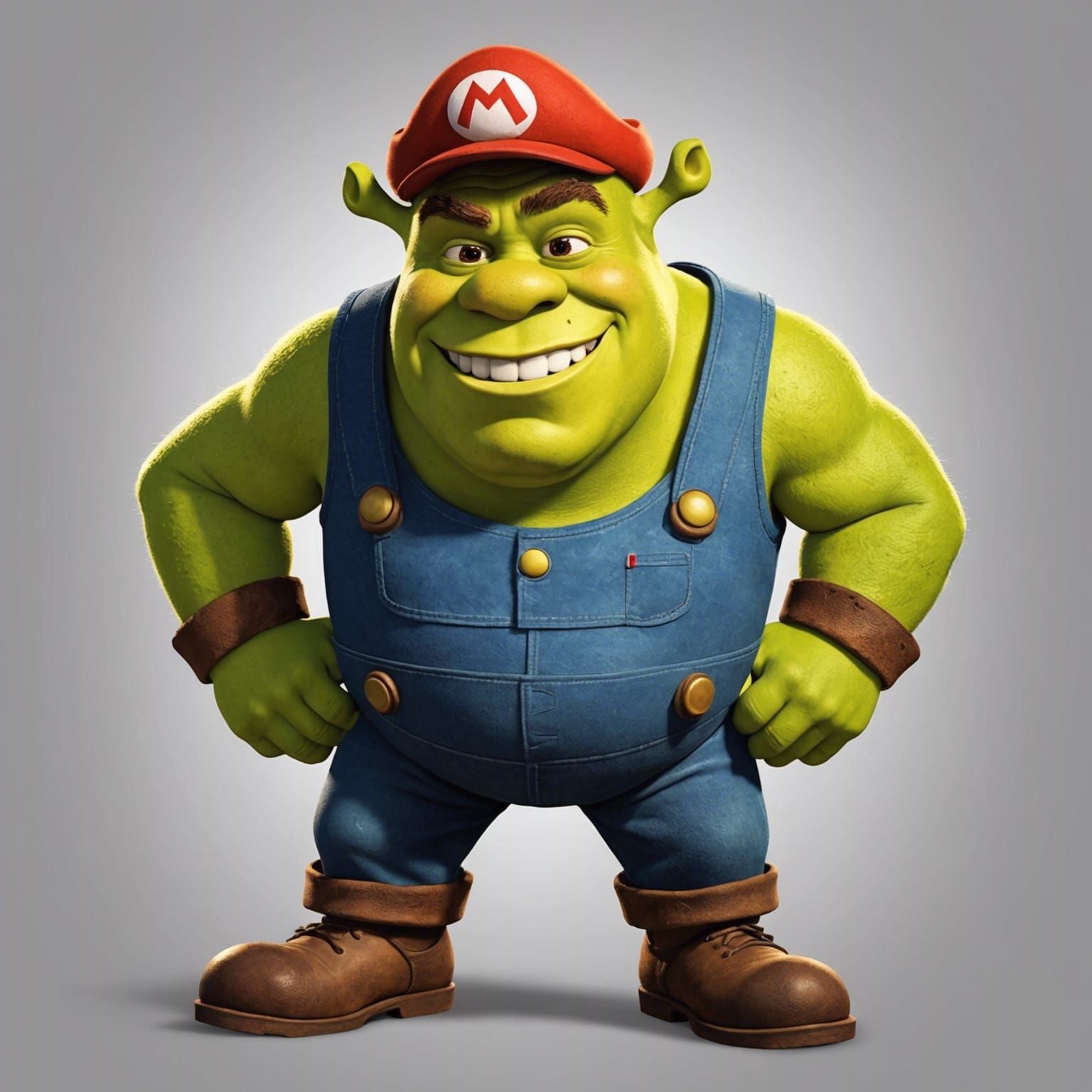 Shrek as Mario: An AI Reimagining