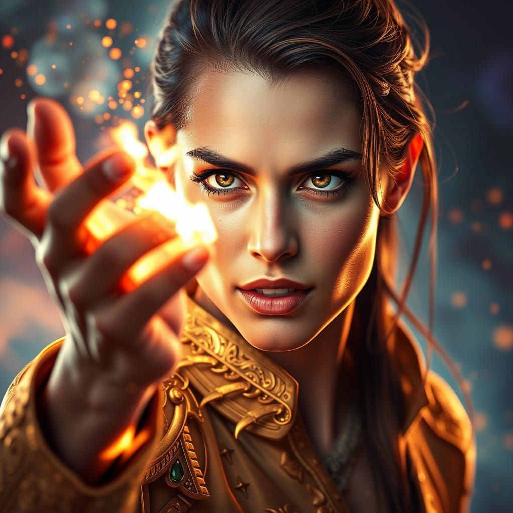 Empowering Flame of Self-Discovery in Hyperrealistic Style