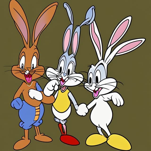 Golden Bugs Bunny Digital Art