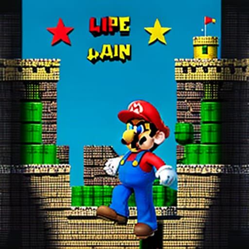 Super Mario Character in Vibrant 3D Render