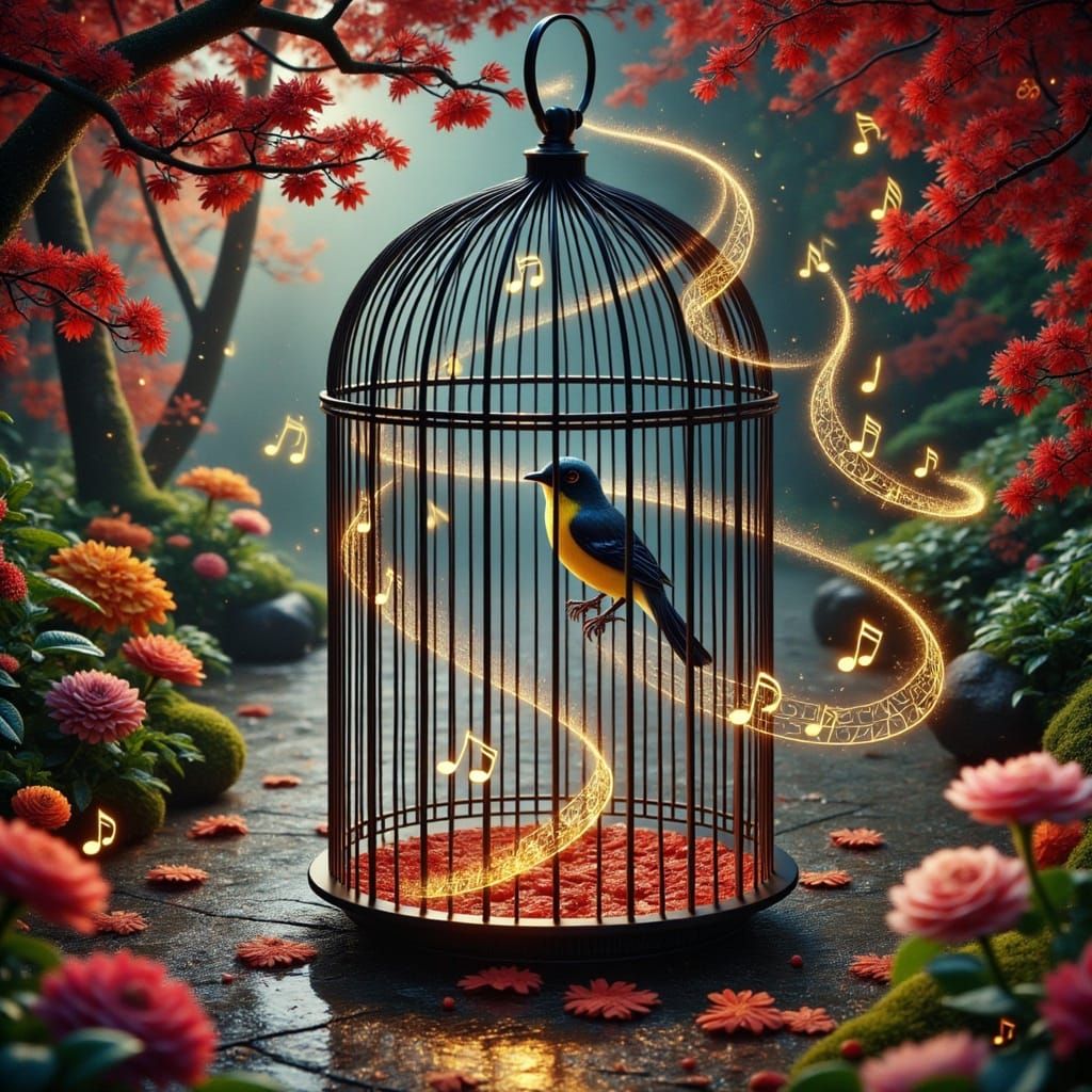 Ethereal Nightingale Serenade in a Chinese Palace