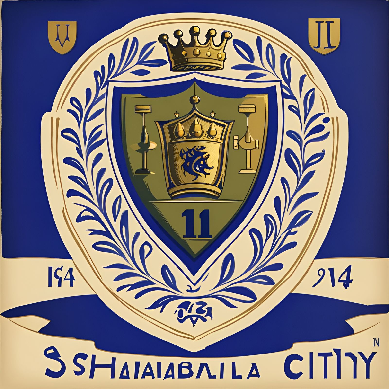 Shambhala City FC Logo with Crown in Graffiti Style