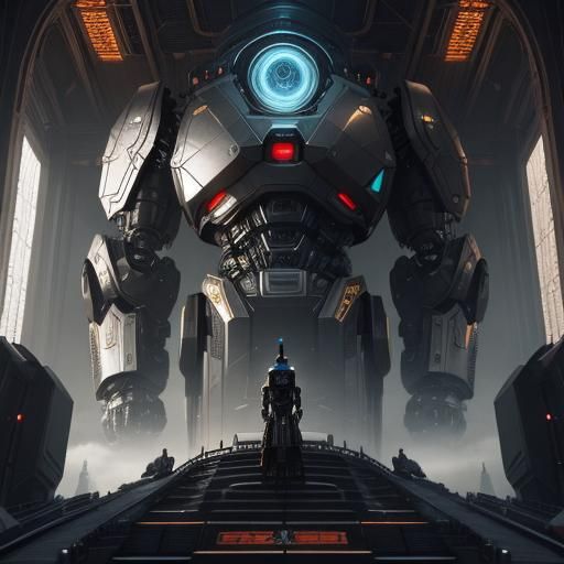 Intricate Digital Painting of a Thinking Robot