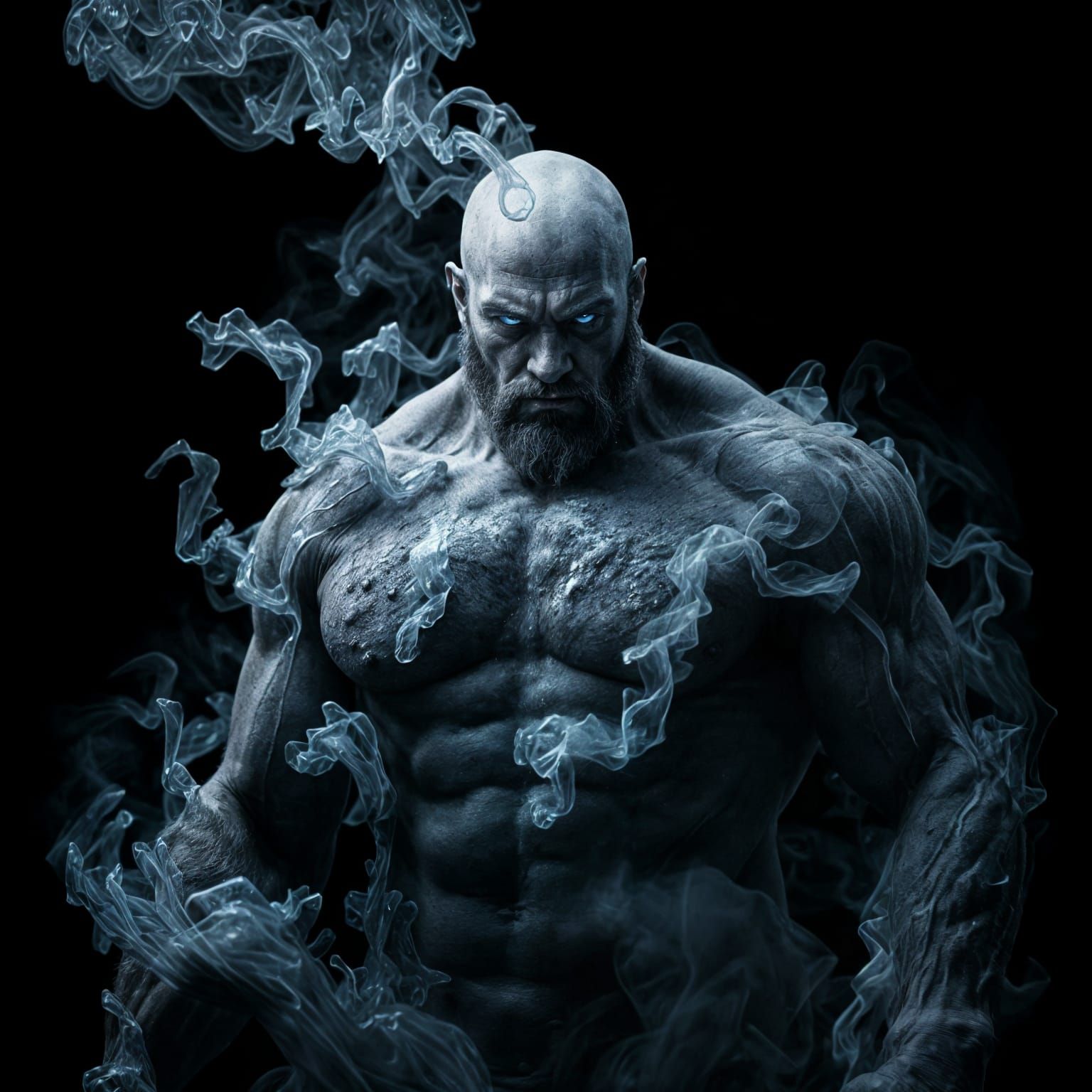 Ashen Colossus in Darkened Landscape