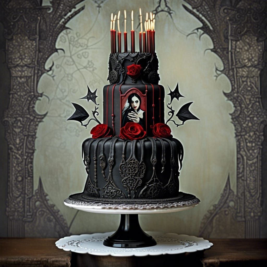 Gothic cake! Happy birthday !!!