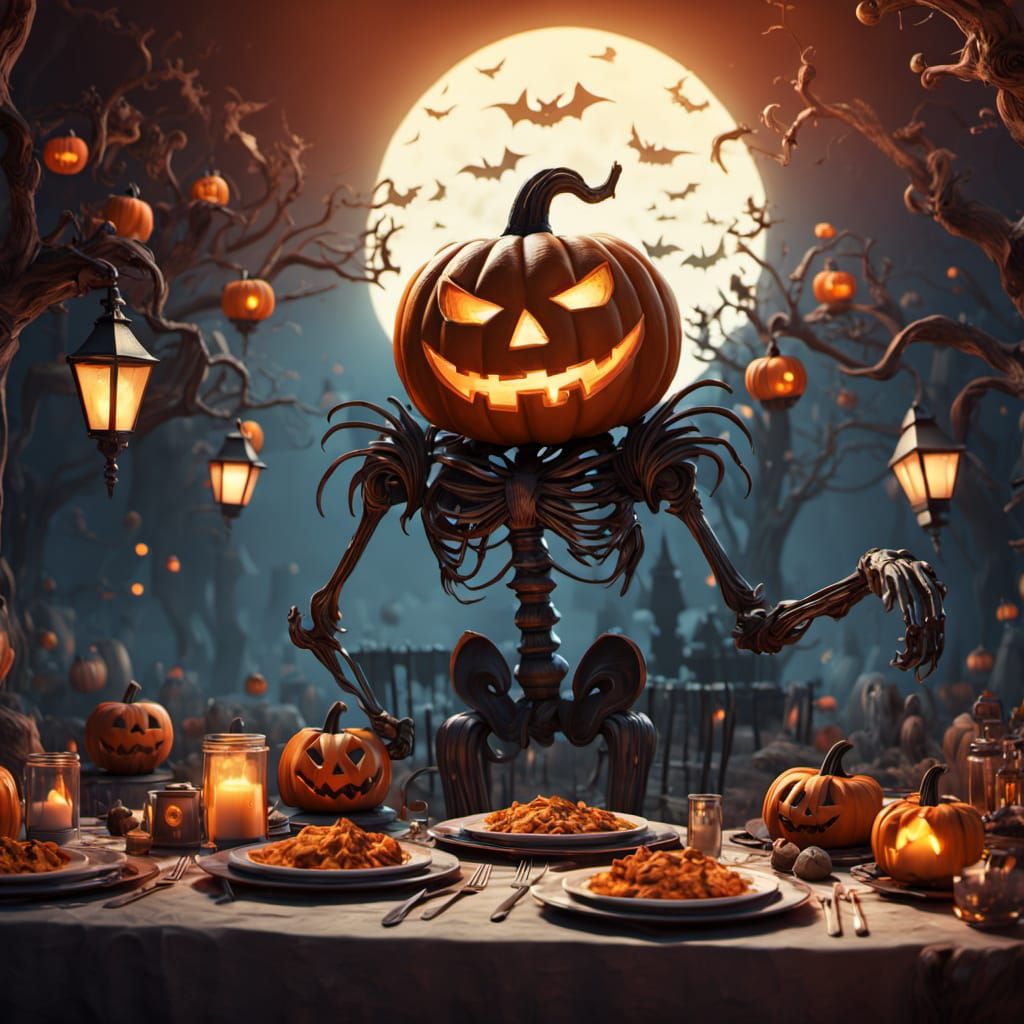 Pumpkin King's Gothic Halloween Banquet in Haunted Patch