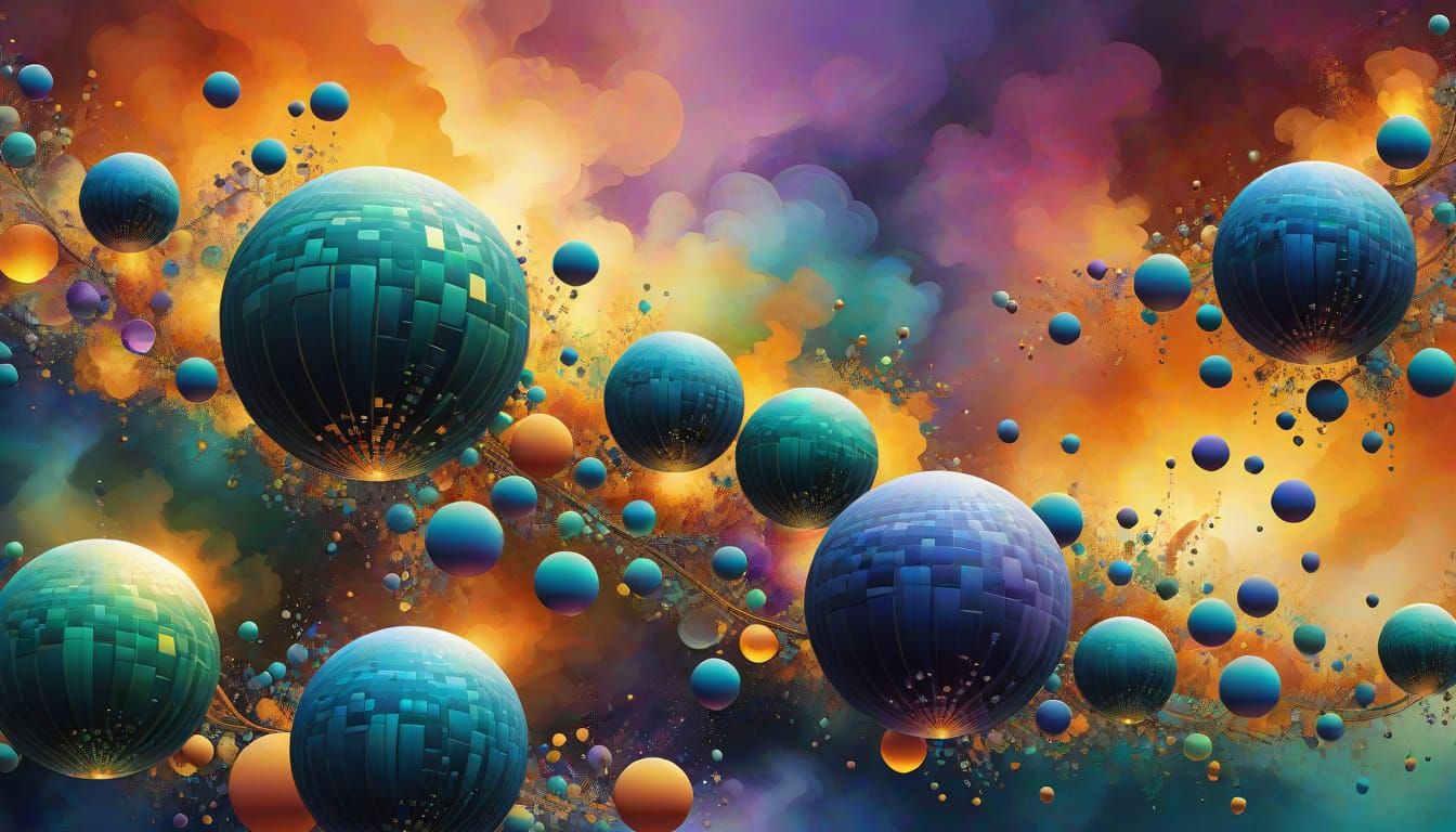Ethereal Cityscape in Vibrant Abstract Fractals