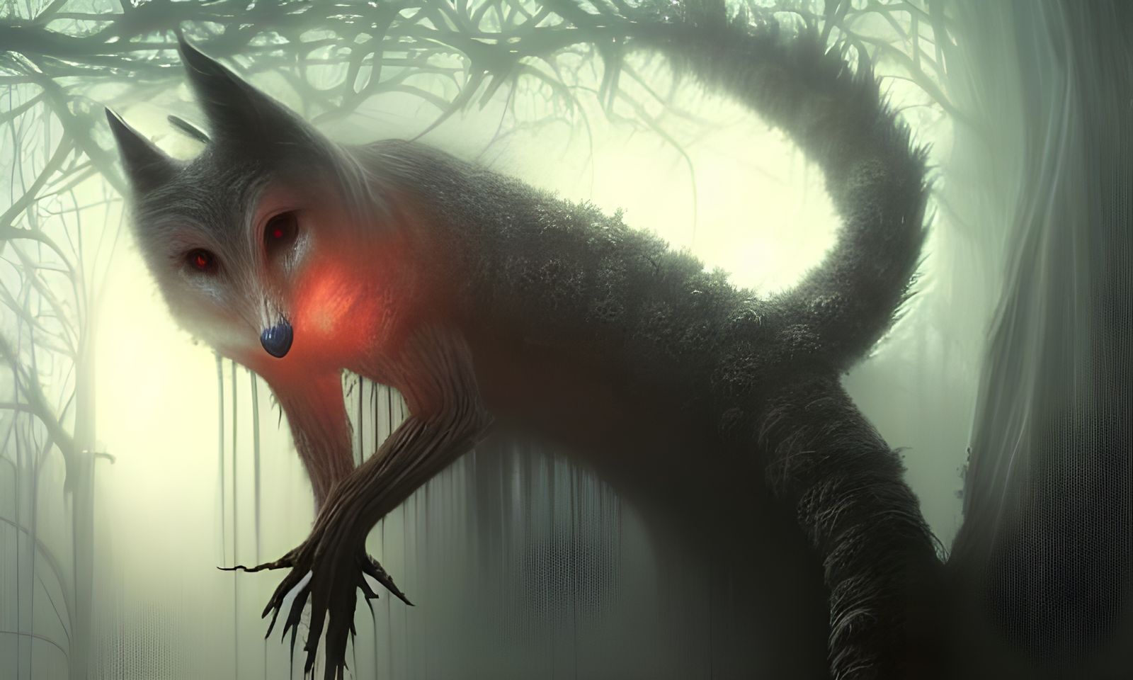 Pastel Horror: Zombie Fox in Fairycore Forest