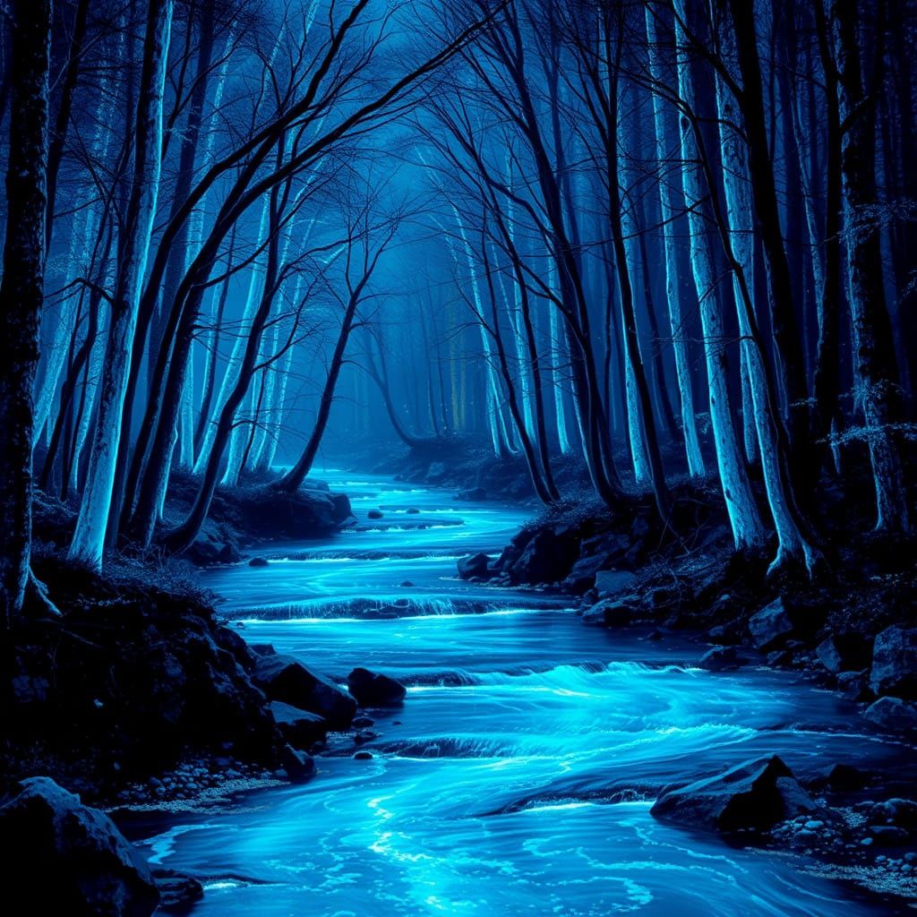 River of Sapphire Dreams in Vibrant Vogue Style