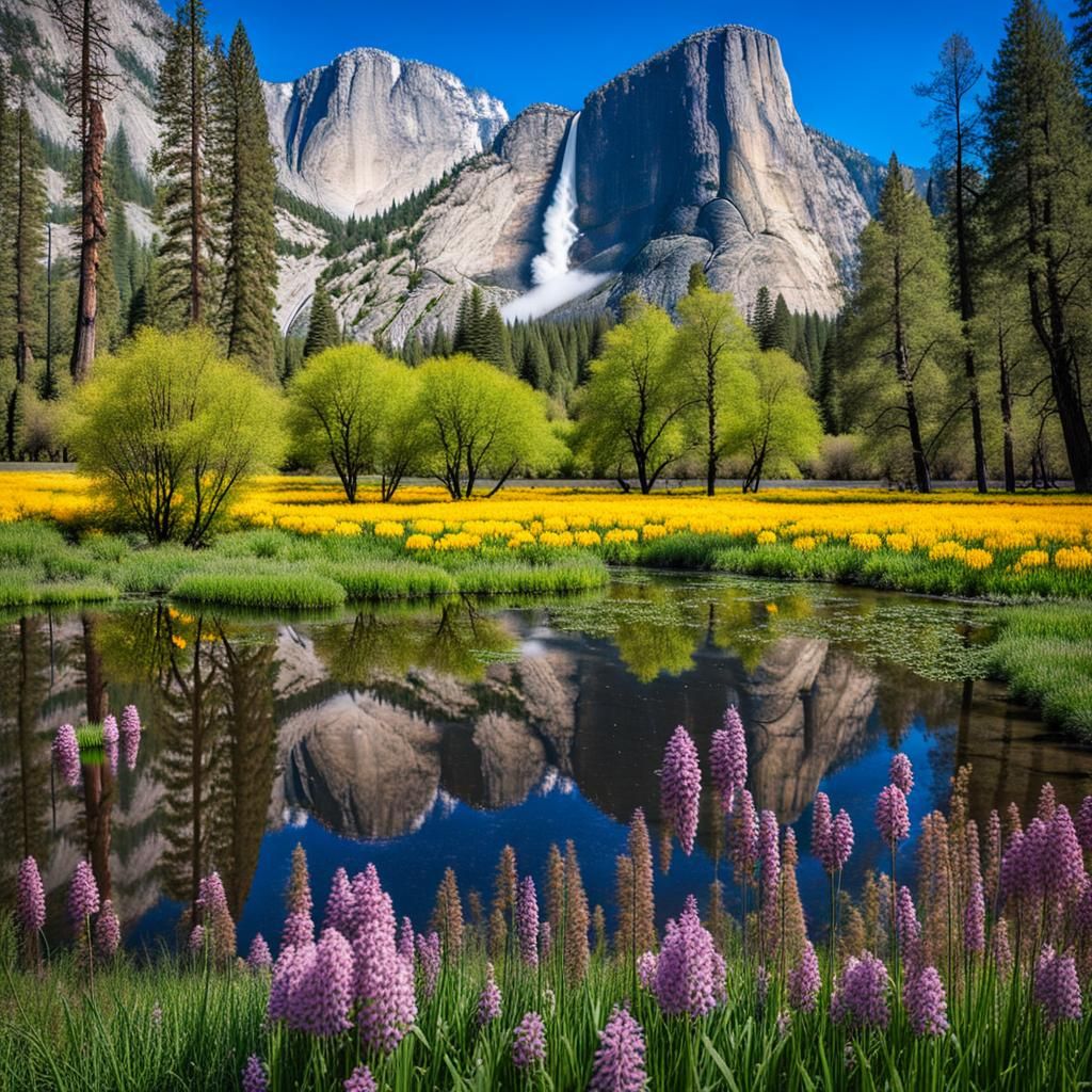Yosemite Valley: Horsetail Falls Spring Super Bloom