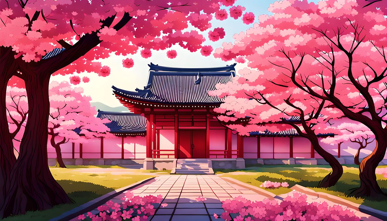 Cherry Blossoms Meet Kung Fu: A Japanese Scene