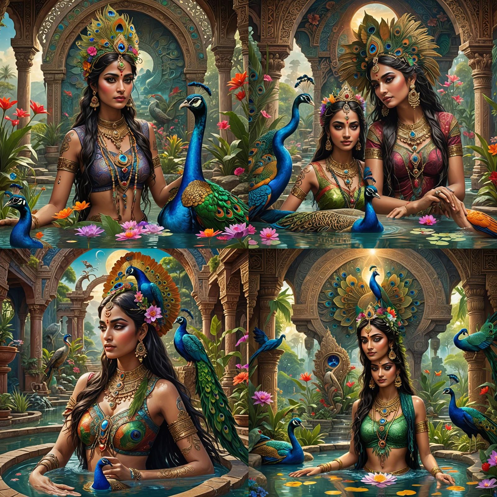 Supermodels' Loving Gaze in Exotic Indian Palace