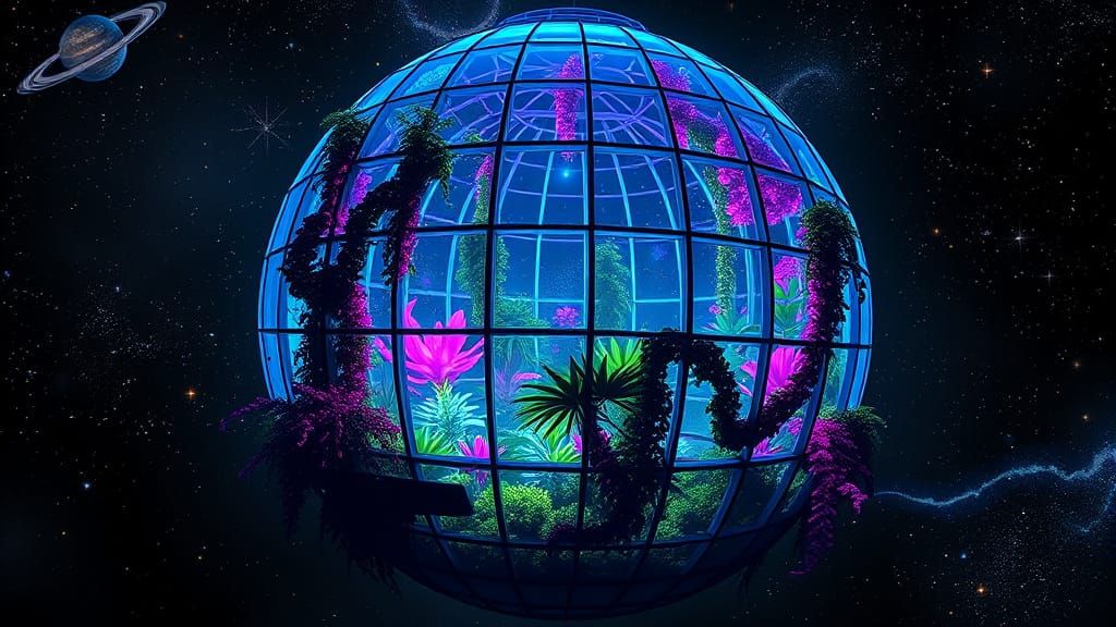 Luminous Orbital Eden in Cosmic Hyperrealism