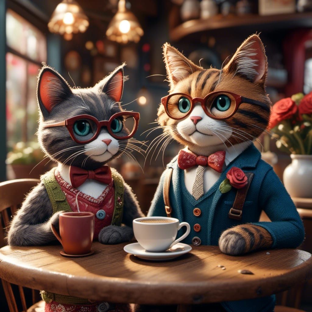 Cute cat date