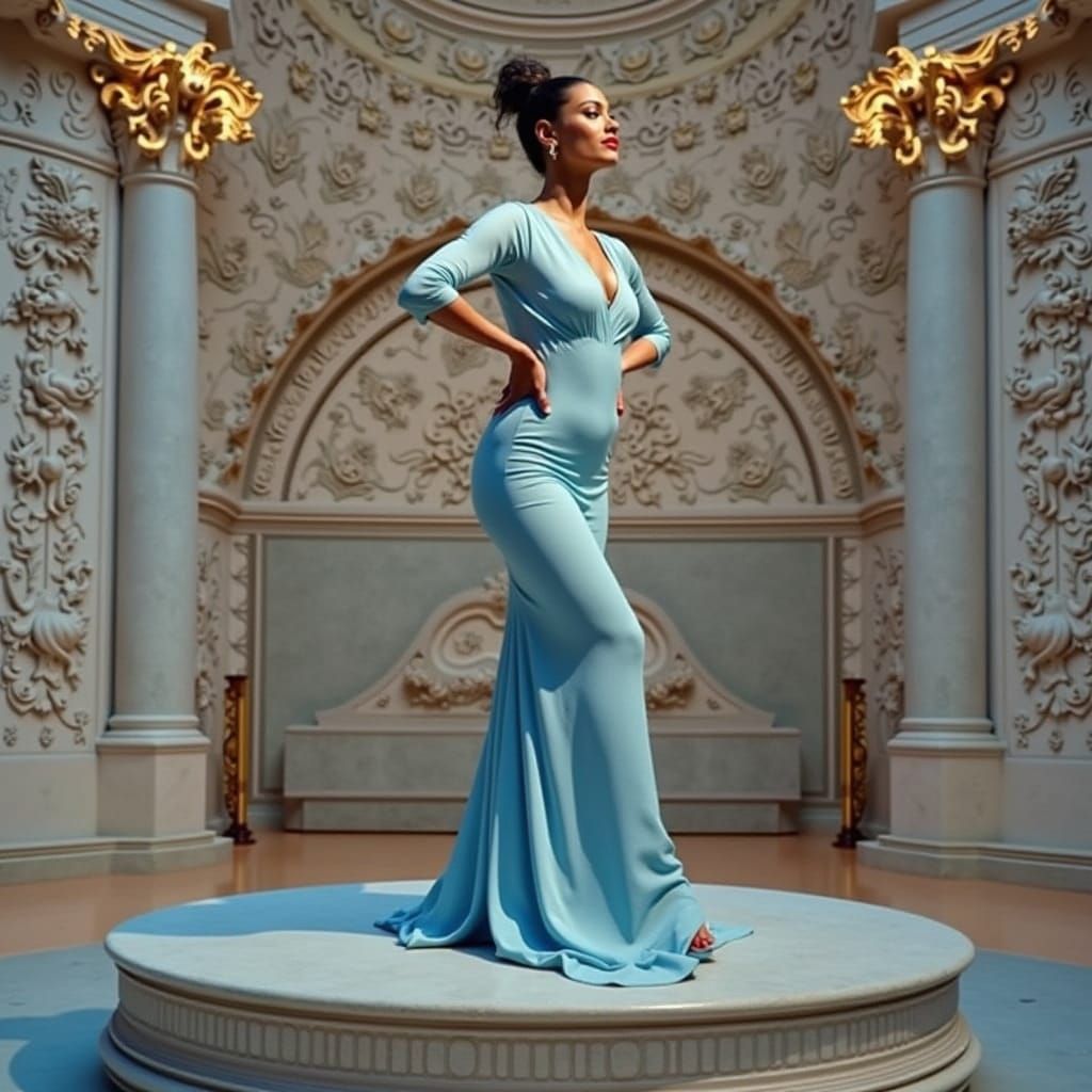 Evocative Dance Figure in Isolation