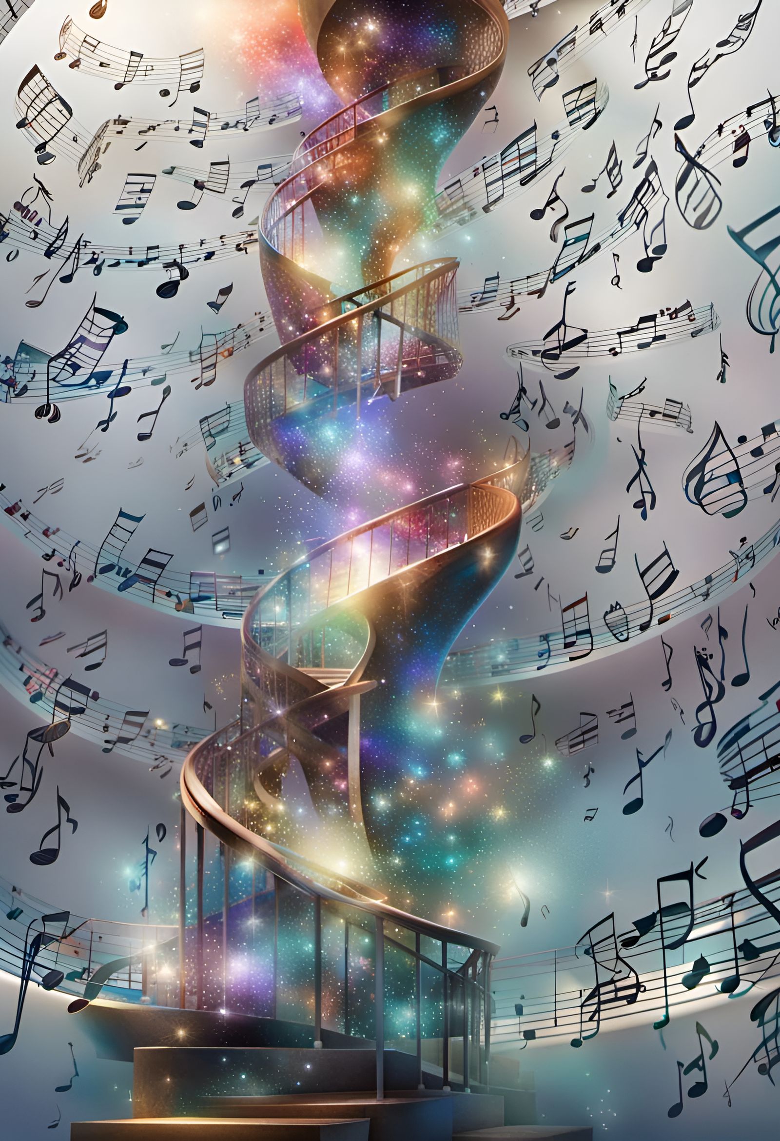 Musical Stairway to Heaven: Digital Art