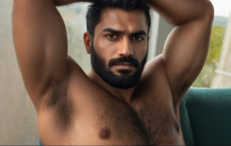 Dashing Hirsute Gentleman in Close-Up Portrait