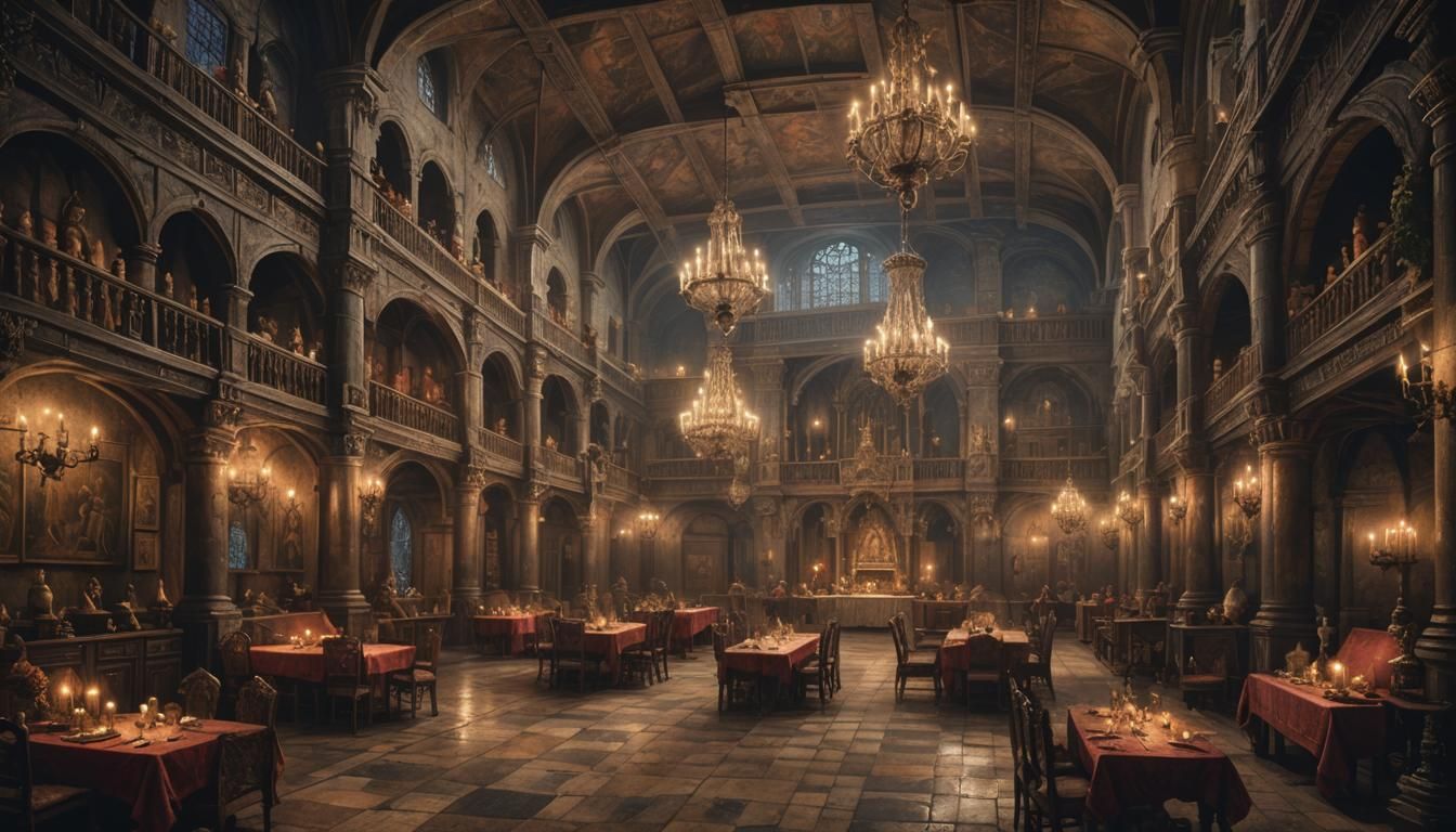 Medieval Lairs Adorned with Antique Furnishings