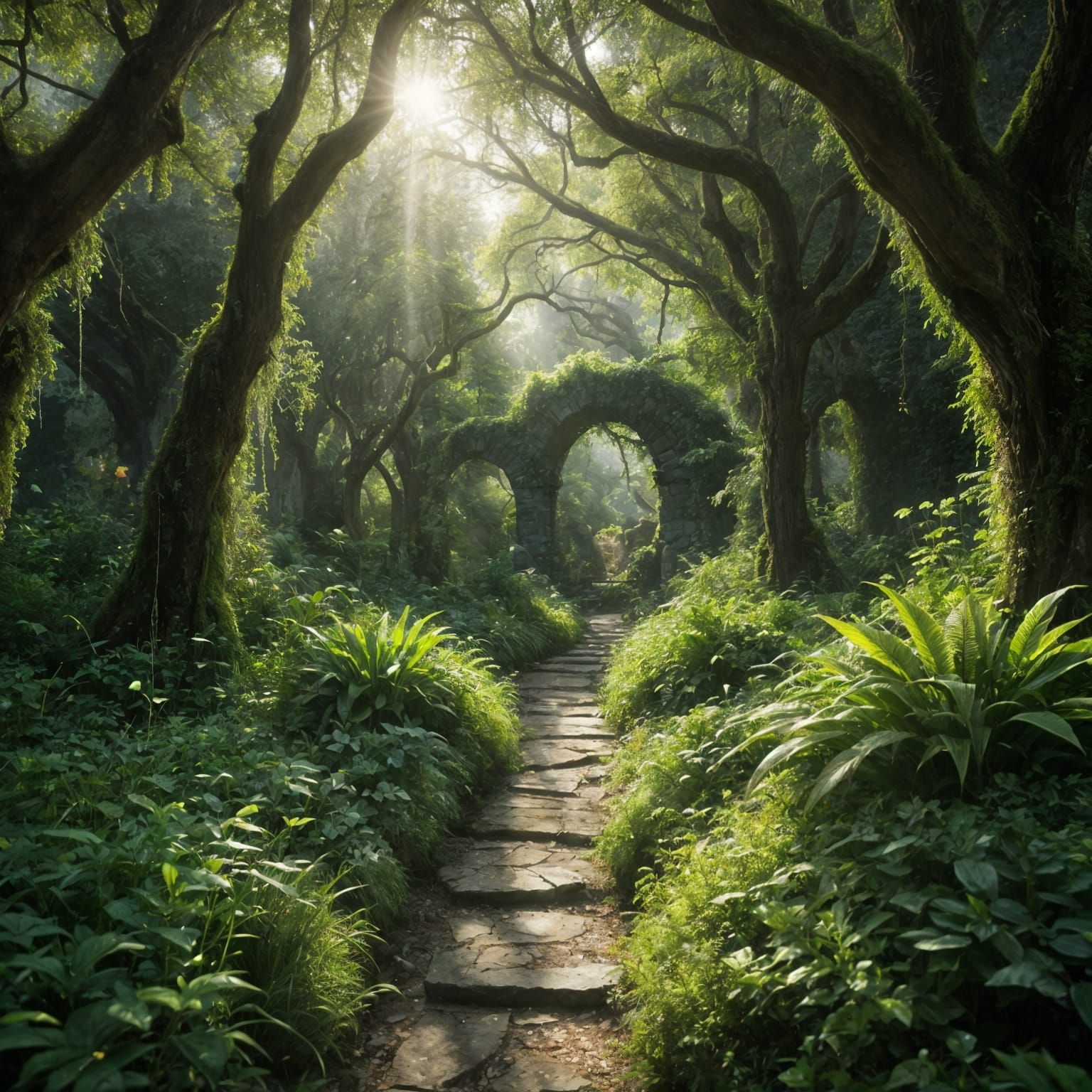 Vast and Lush Garden Landscape