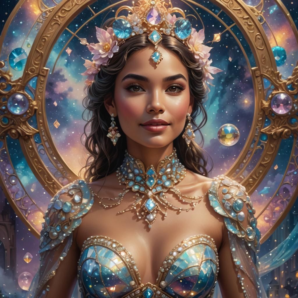 Diamond and Pearl Latina in Fantasy Illustration