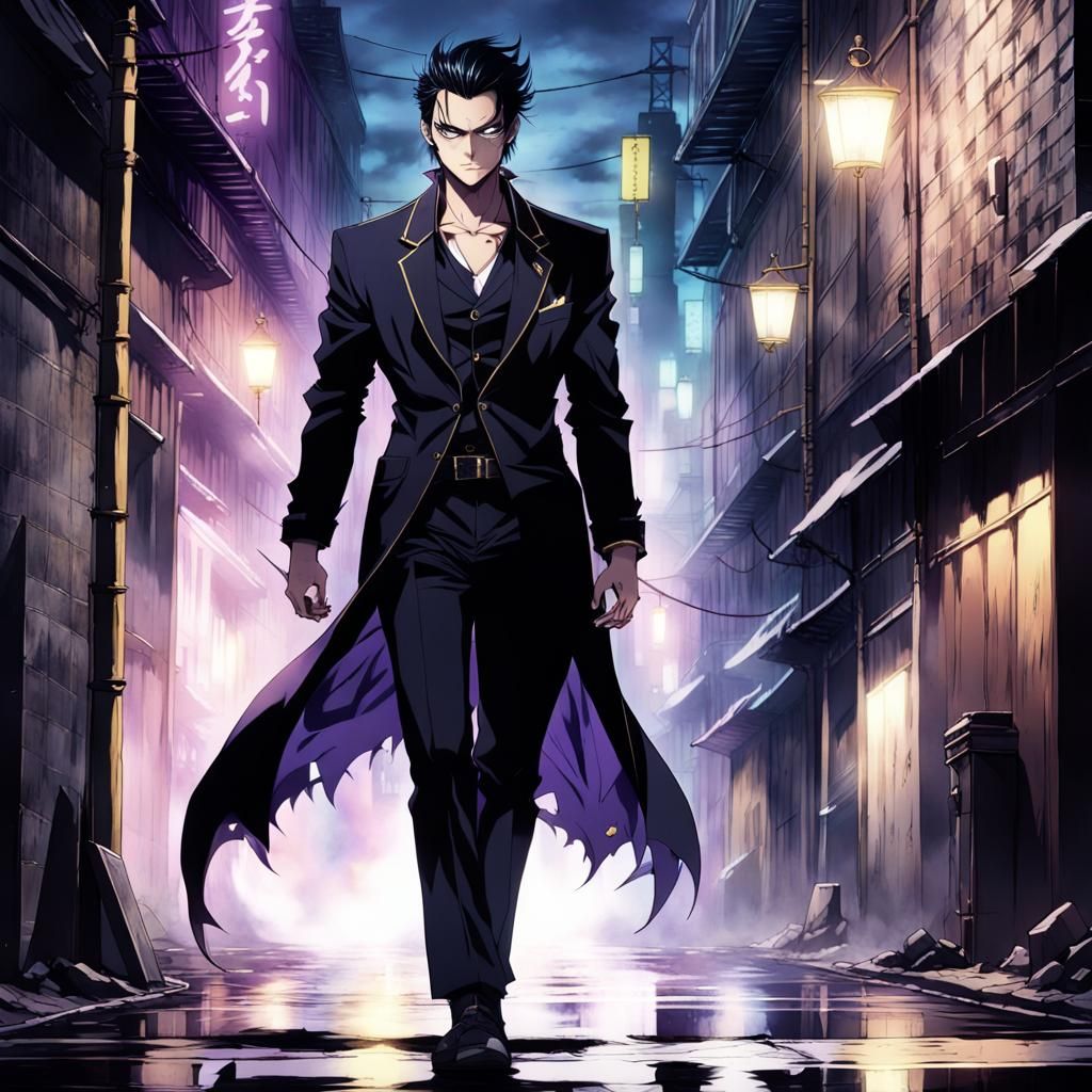 Chrollo Lucifer in Dimly Lit Alleyway
