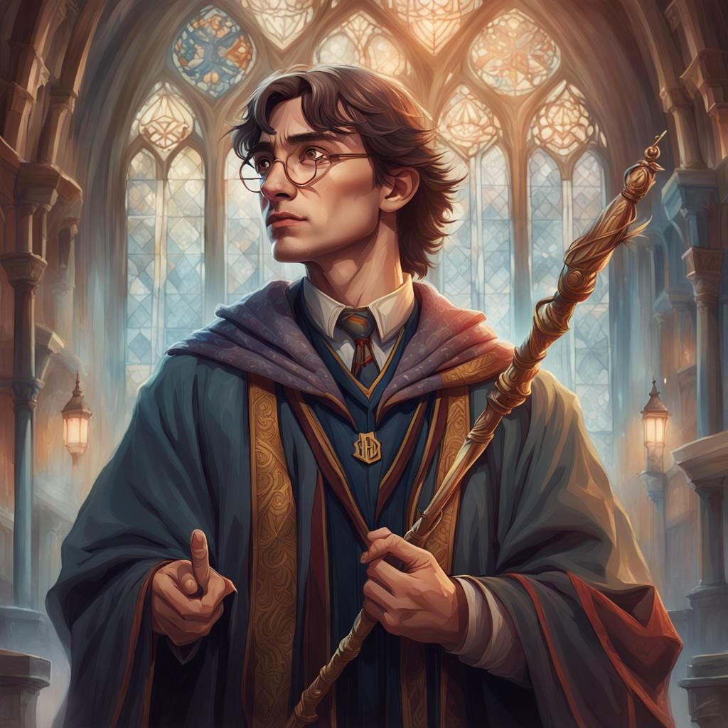Harry Potter Portrait in Art Nouveau Style