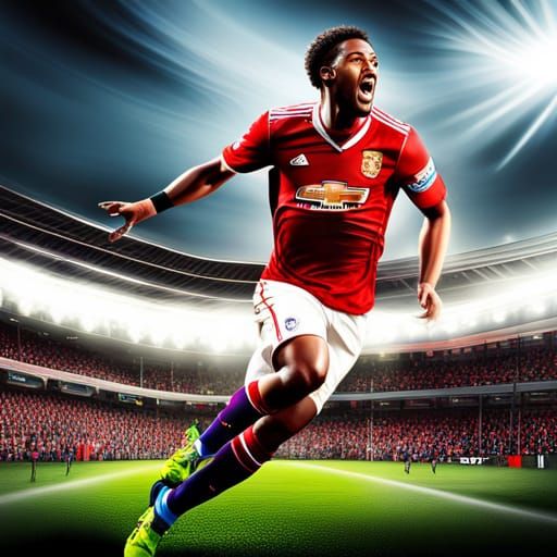 Sports Fan Art intricate details, HDR, beautifully shot, hyp...
