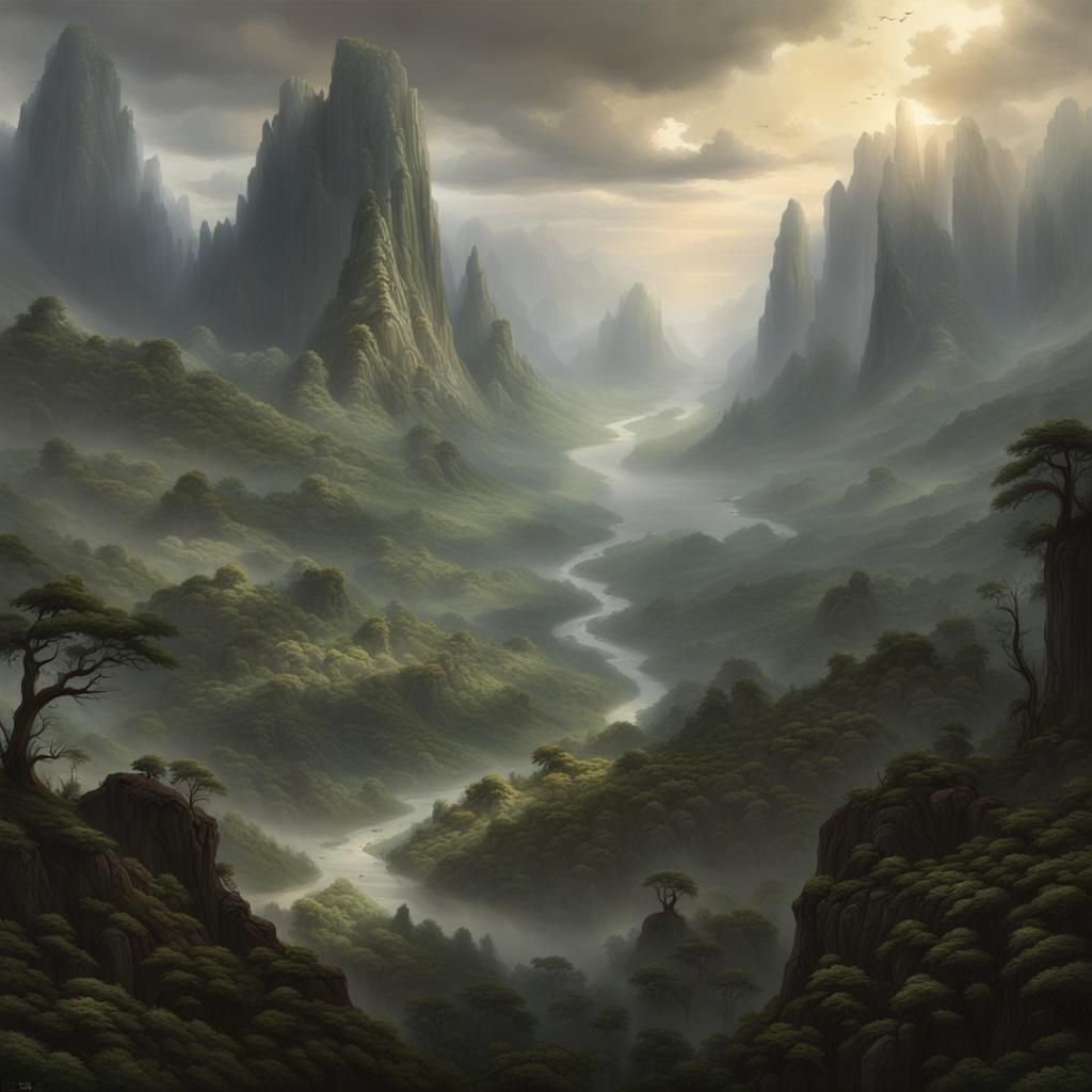 Pre-Cataclysmic Age: A Barbarian Landscape Painting