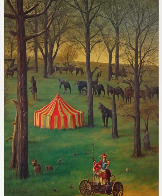 My circus animals were all on show, those stilted boys, that...