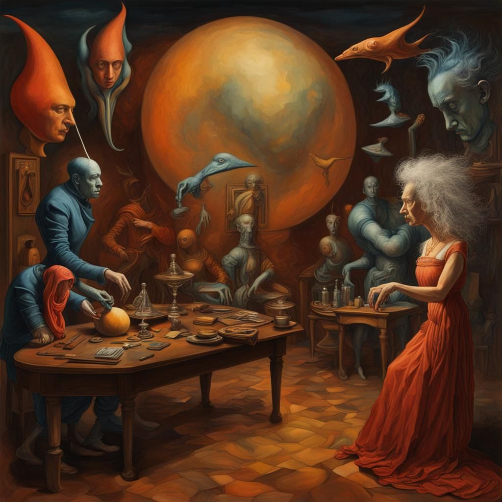 Dreamlike Surrealism with Dynamic Lighting