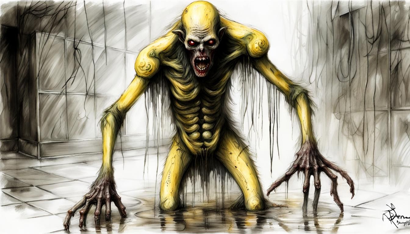 Banana zombie in swamp