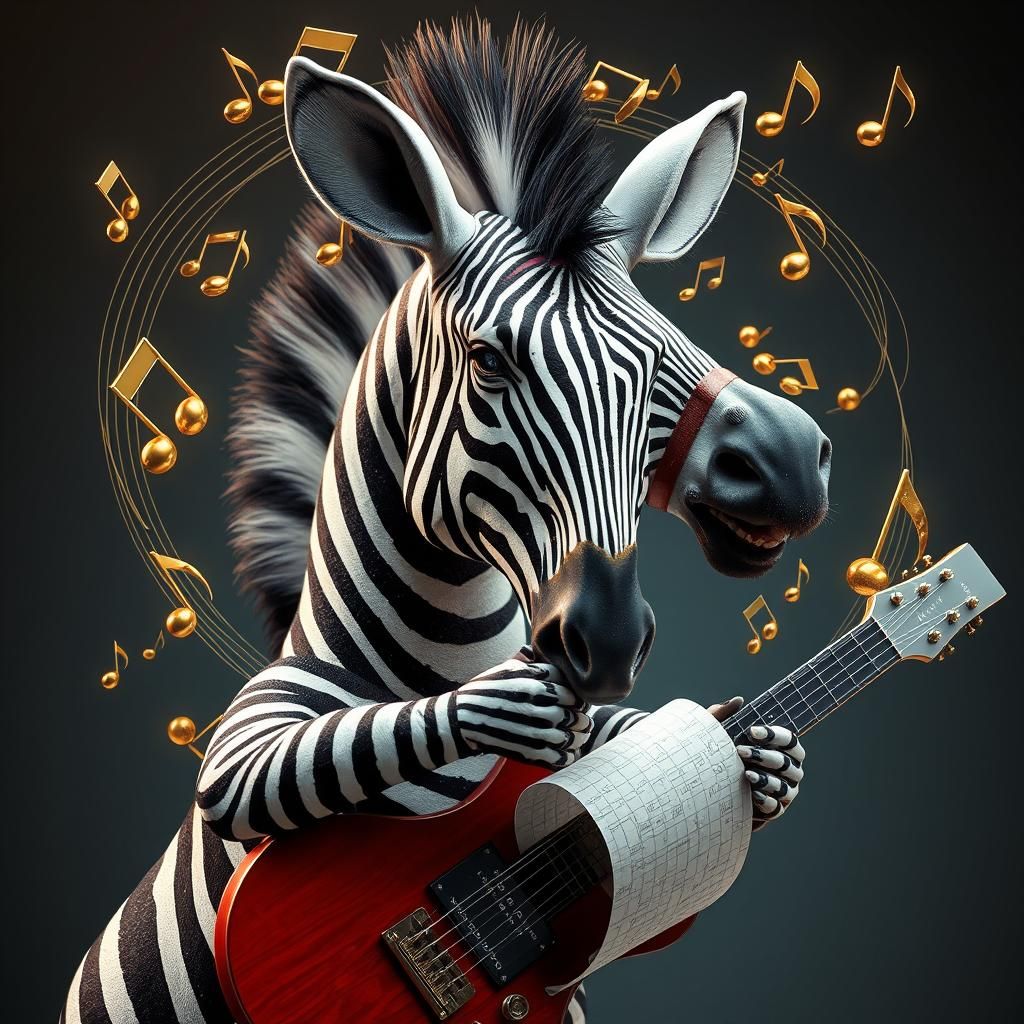 Drunken Zebra's Heavy Metal Serenade in 3D