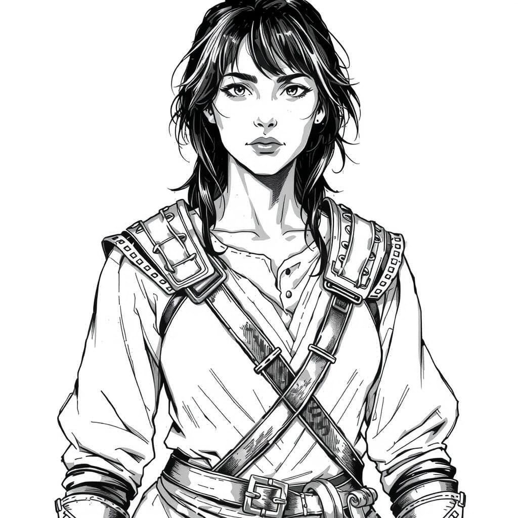 Medieval Fantasy Ranger Vinneth Scans Horizon in Disquiet