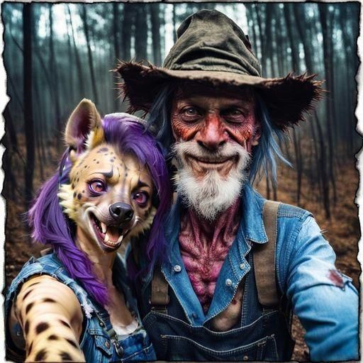 Flirtatious Furry Hyena Selfie in Appalachia