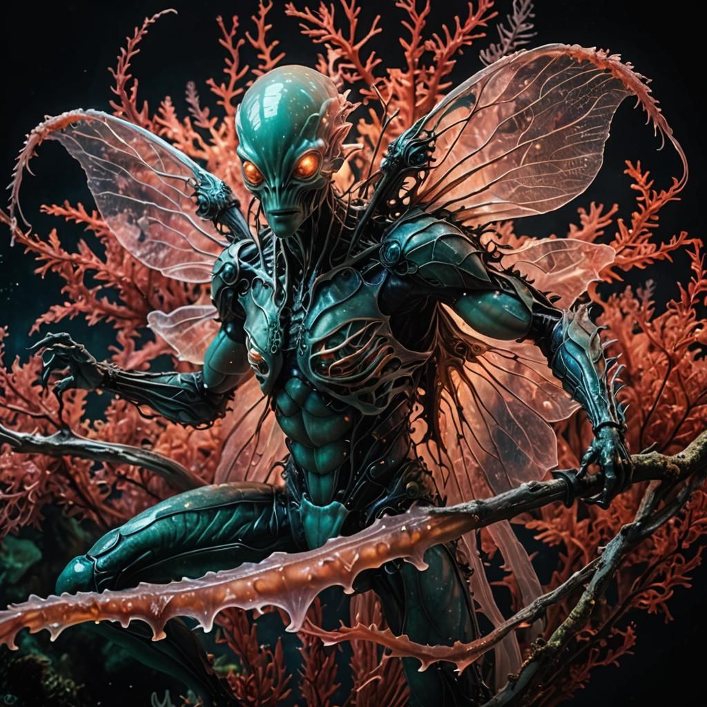 a alien underwater nymph awe inspiring anthropomorphic fit r...