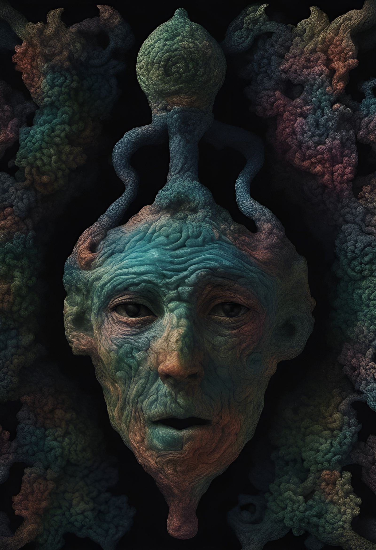 Hyperdetailed Abstract Embossed 3D Kaleidoscope