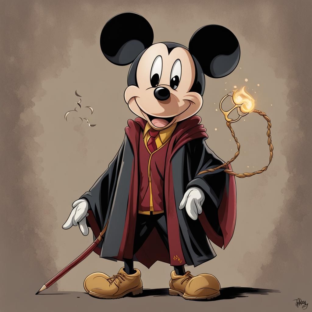 Mickey Mouse as Harry Potter