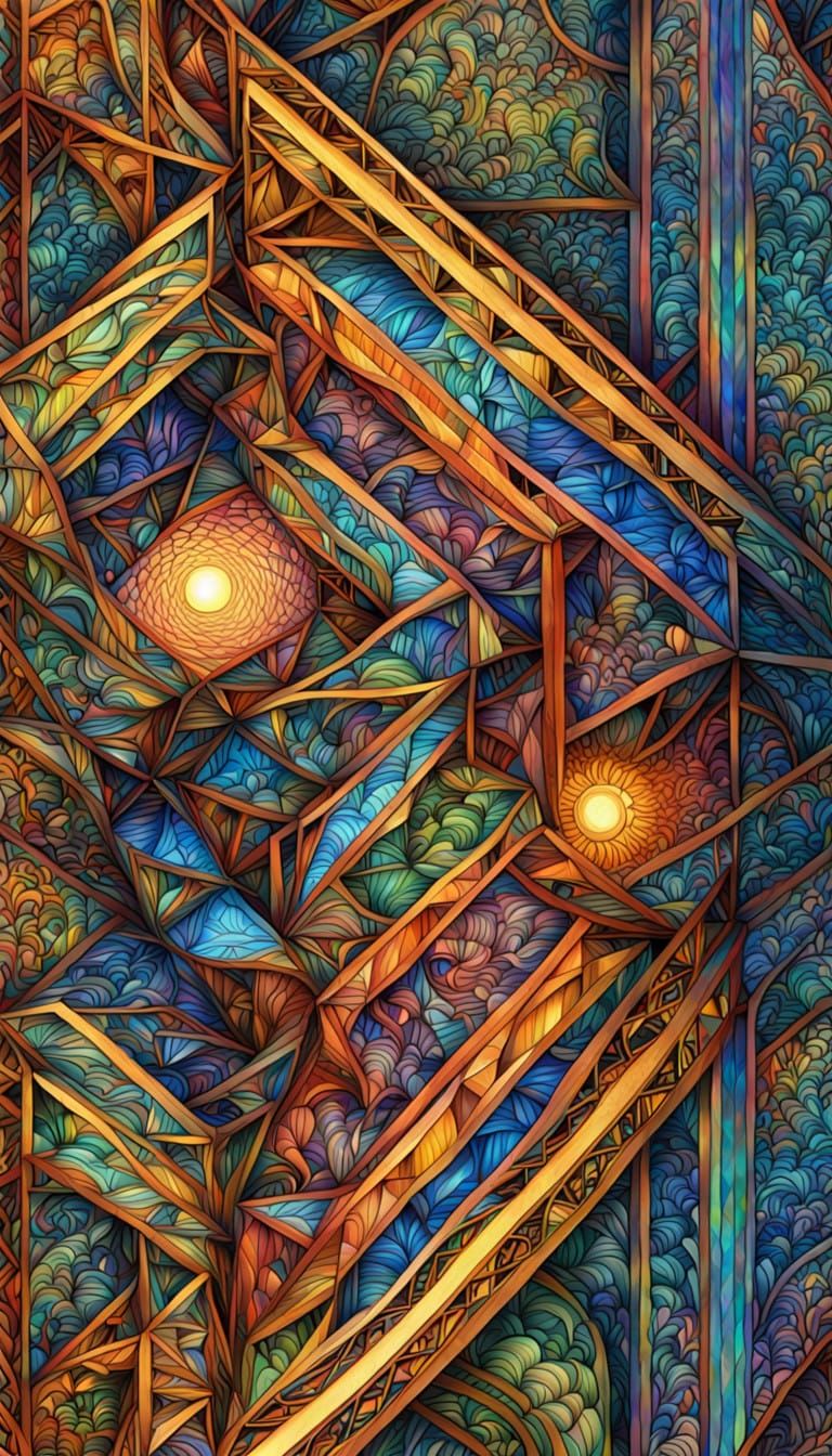 Zentangle Iridescent Masterpiece 
Extrapolate and Illustrate...