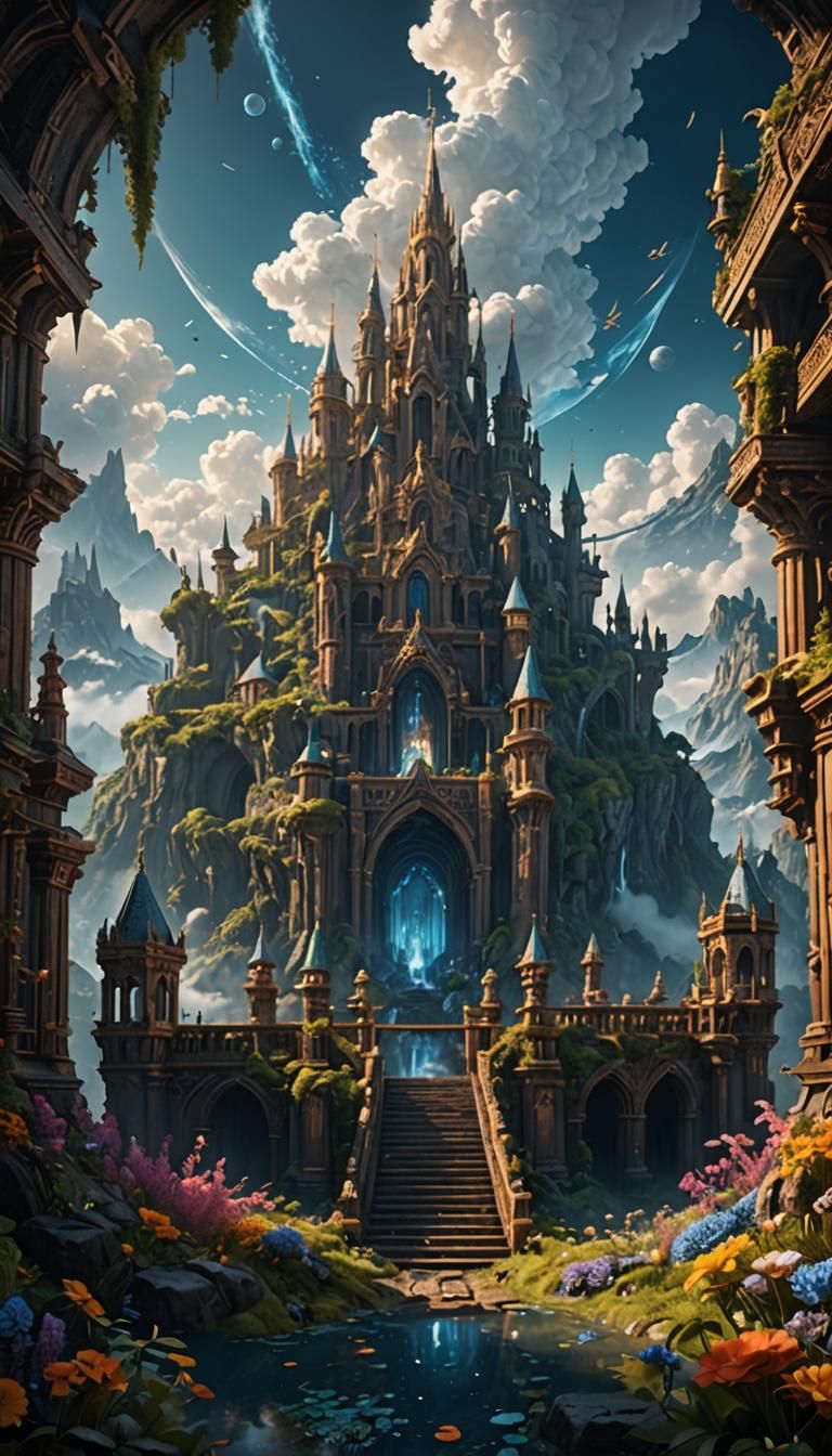 Detailed Matte Painting of Heaven in 8k