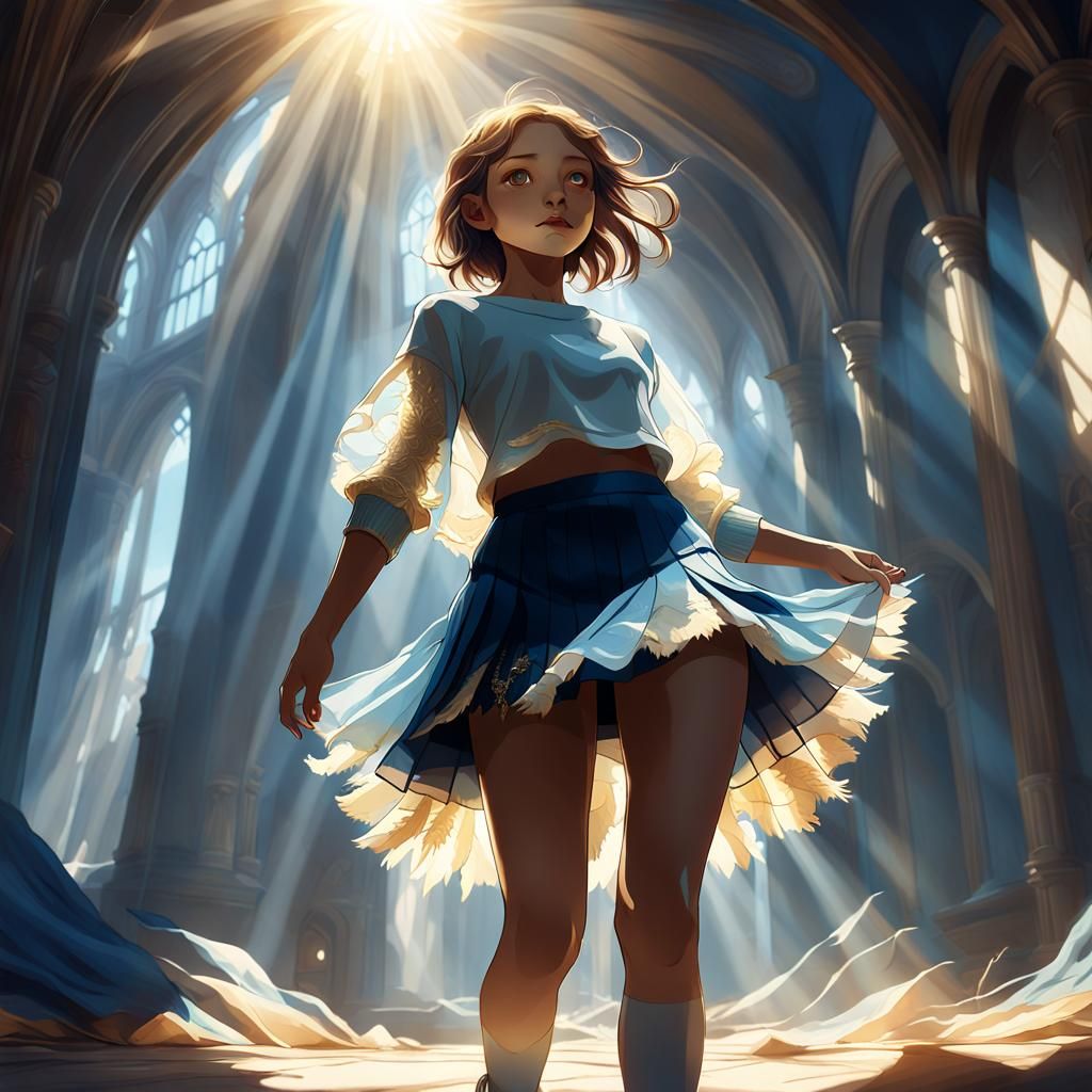 Translucent Sunlight on a Girl: Fantasy Concept Art