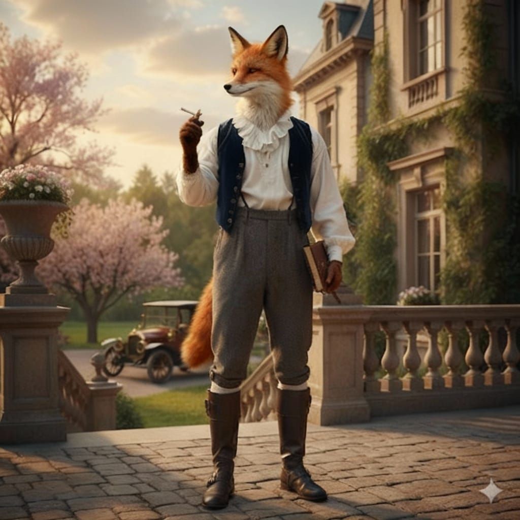 Fox Character Design in Dynamic Pose