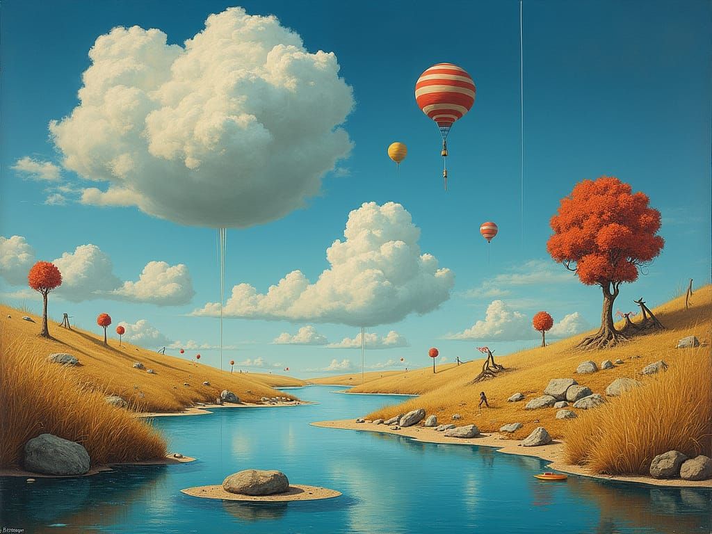 Surrealist Painting: Love, Death, and Wisdom in Harmony