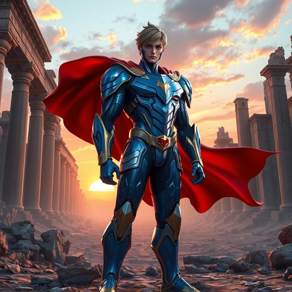 Superboy Prime in Ruins: 3D Anime Art