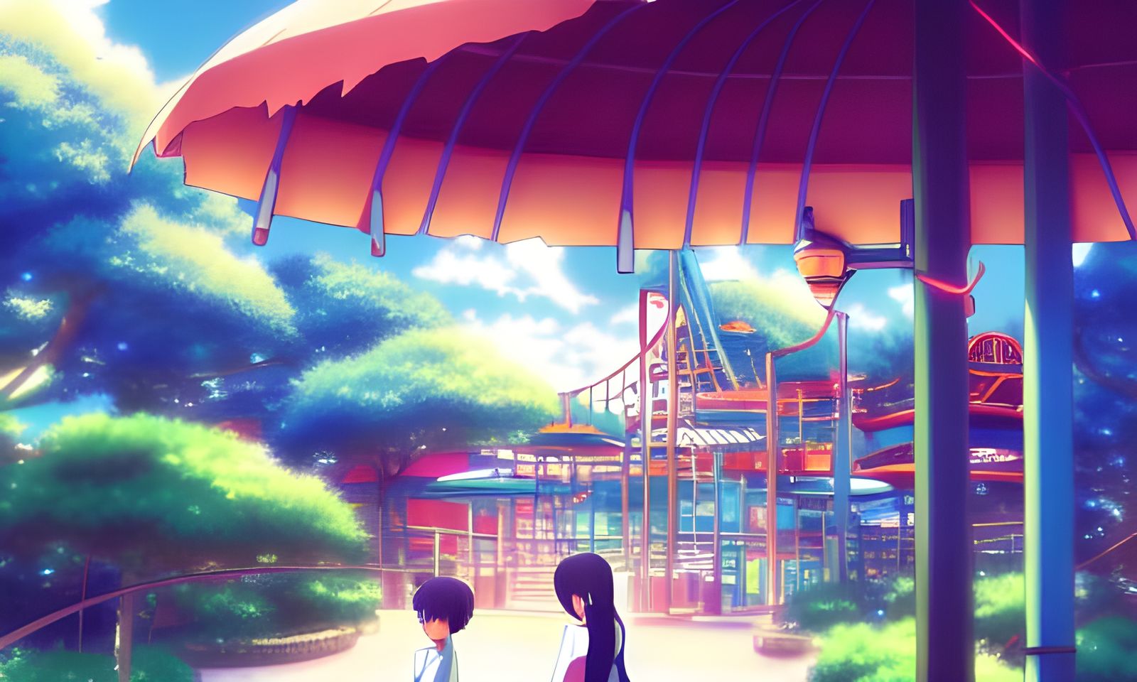 Anime Amusement Park in Studio Ghibli Style