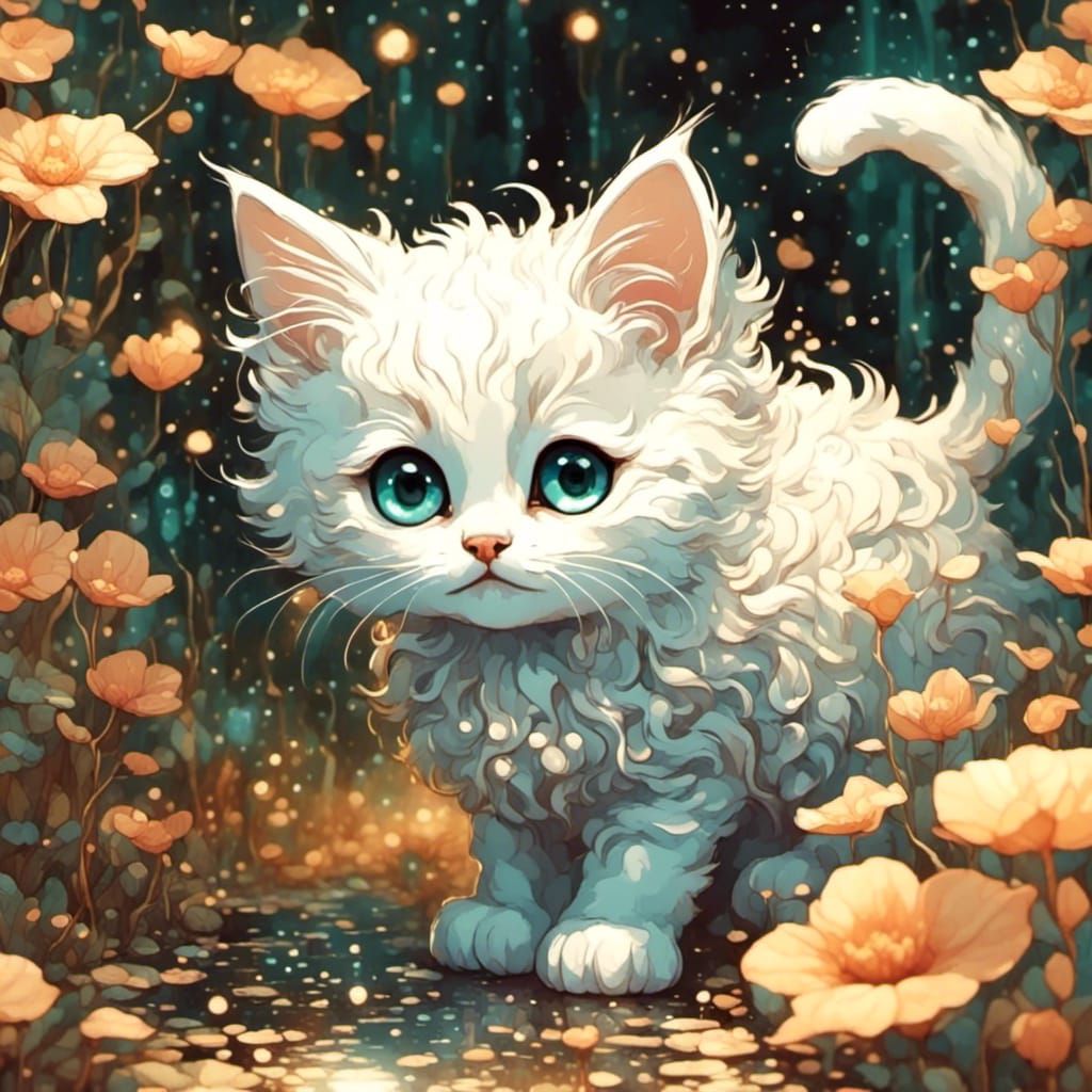 Adorable Kitten with Big Eyes