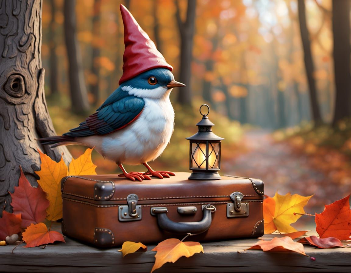 Autumn Farewell: Swallow's Chalk Art Journey